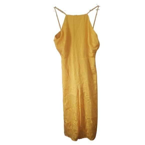 New Material Girl Printed Gaucho Jumpsuit Lemon Chrome - Picture 1 of 4